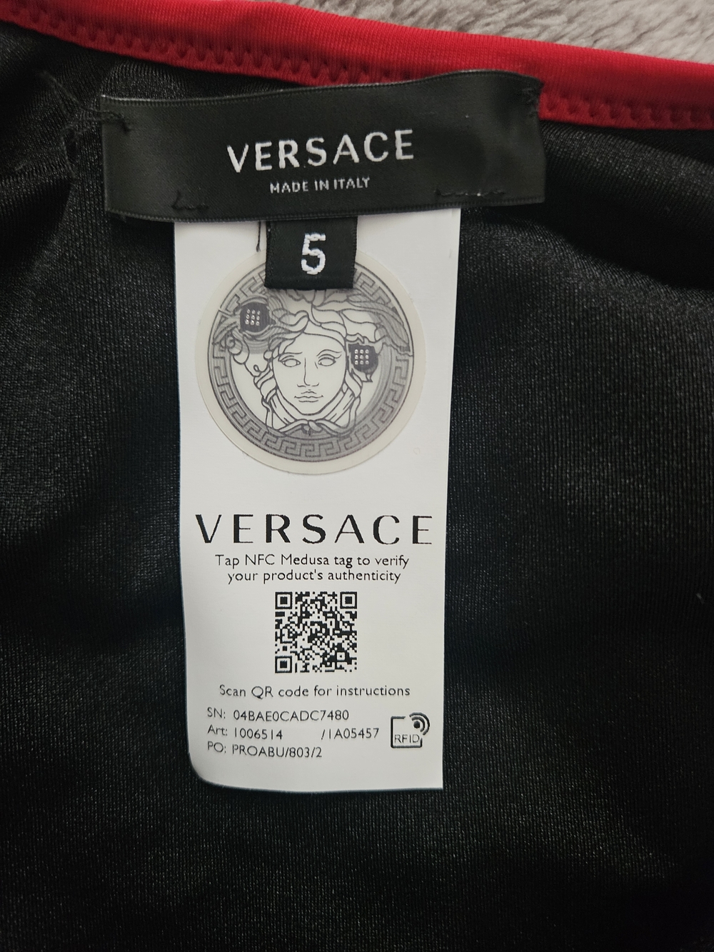 Versace Reversible  Geometric-Print Swimsuit - Picture 11 of 12